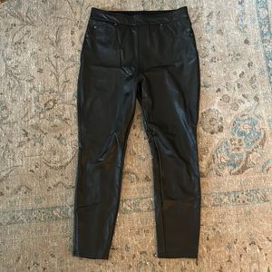 Spanx faux leather skinny pants, size medium
